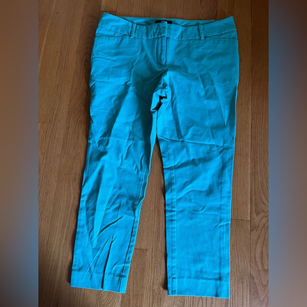 Mossimo Stretch Extensible Green Capri Size 14